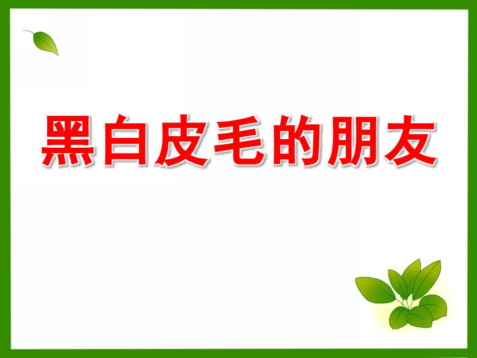 小班美术《黑白皮毛的朋友》PPT课件教案黑白皮毛的朋友