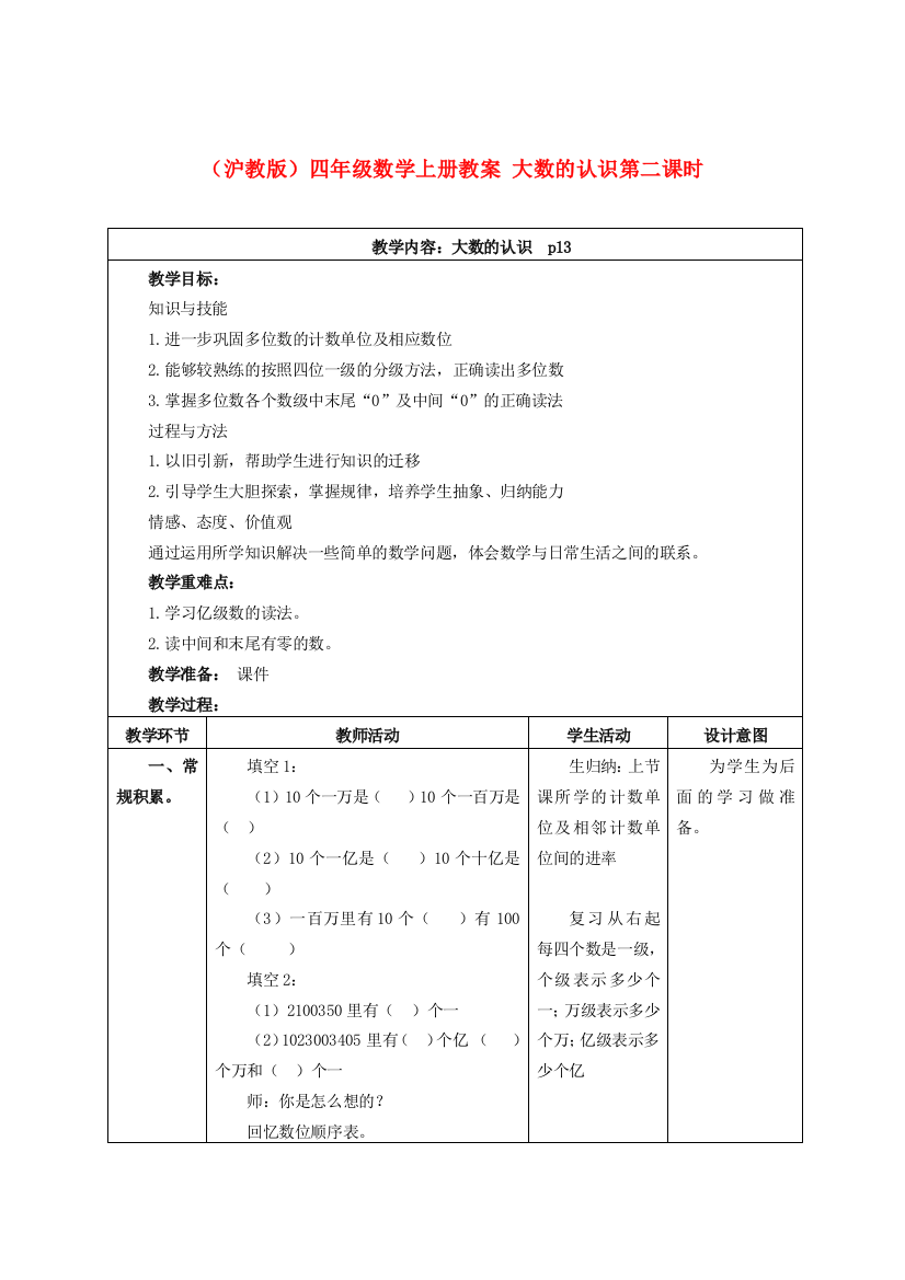 四年级数学上册