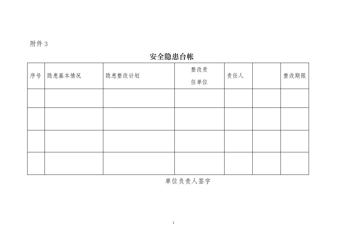 《安全隐患台帐》word版