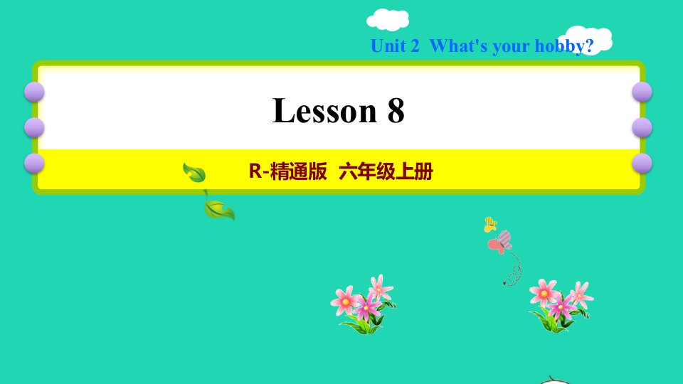 2021六年级英语上册Unit2What'syourhobbyLesson8习题课件人教精通版三起