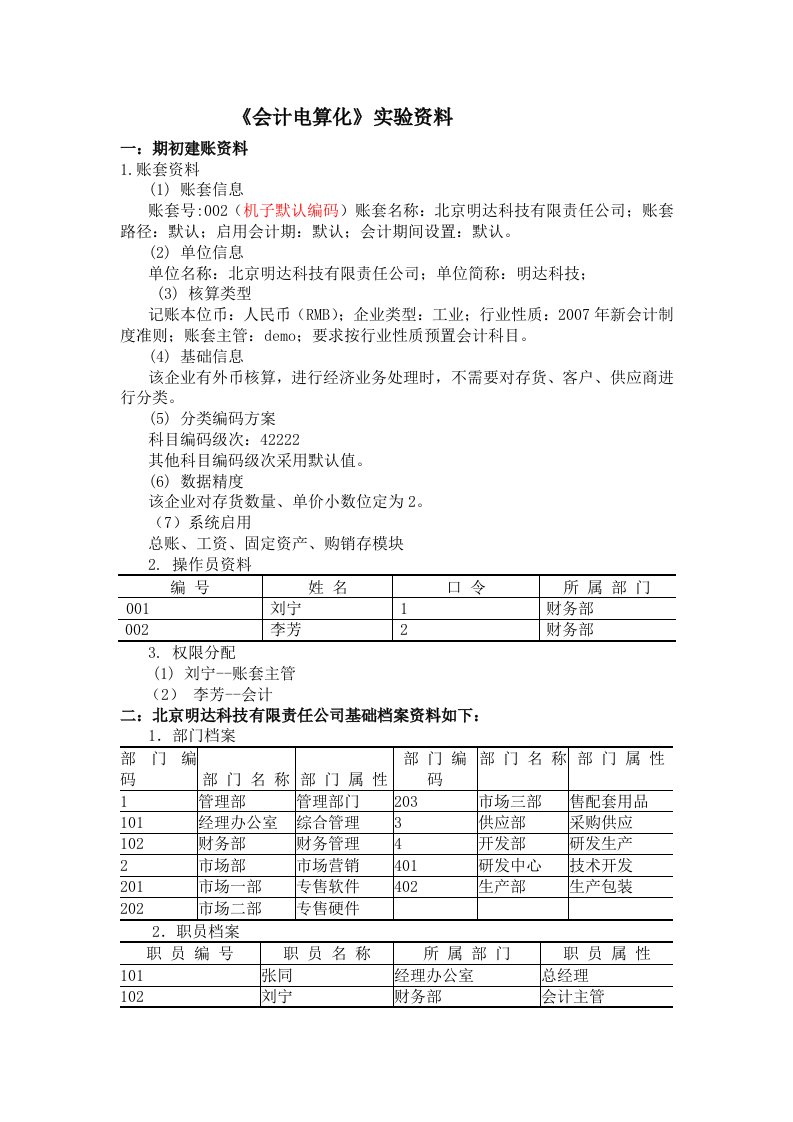 新会计电算化资料