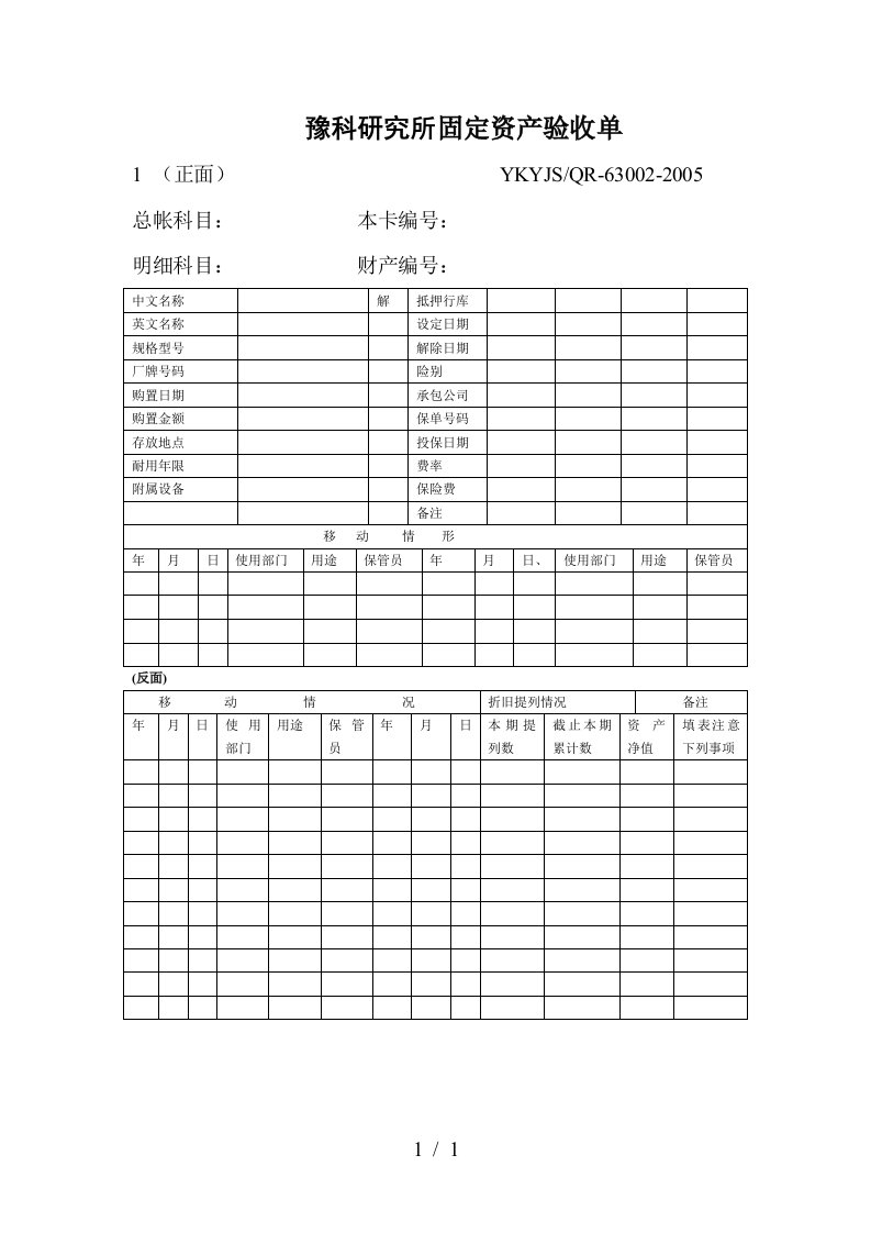 某公司固定资产管理制度汇编5