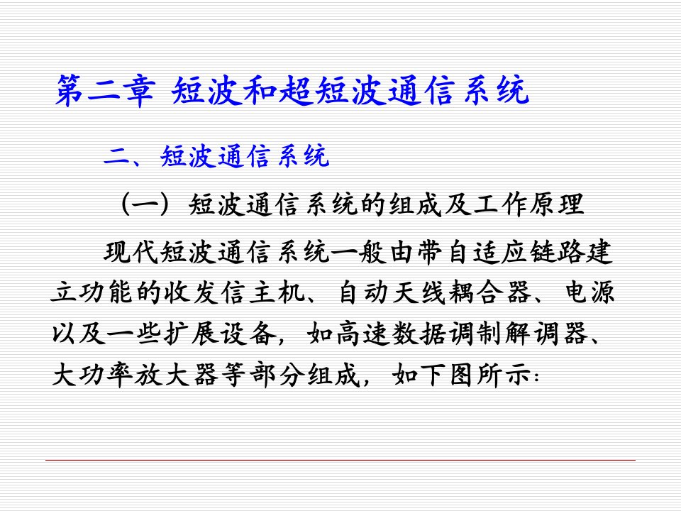 短波和超短波通信系统教育课件