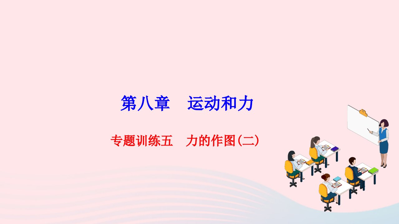 2022八年级物理下册第八章运动和力专题训练五力的作图二作业课件新版新人教版