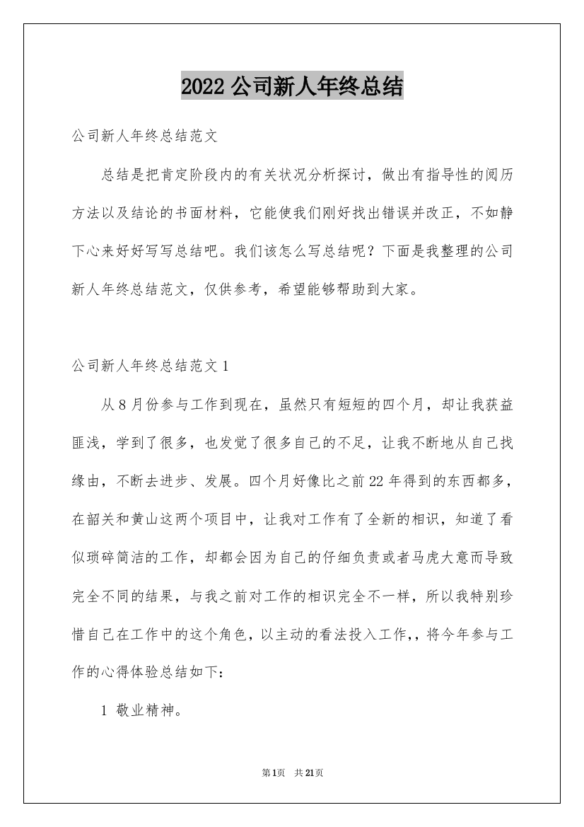 2022公司新人年终总结_11