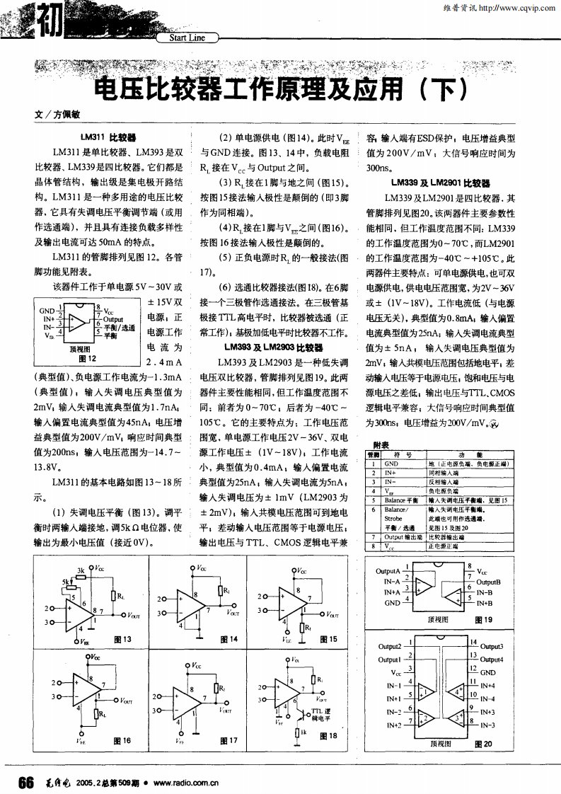 电压比较器LM311工作原理及应用(下).pdf