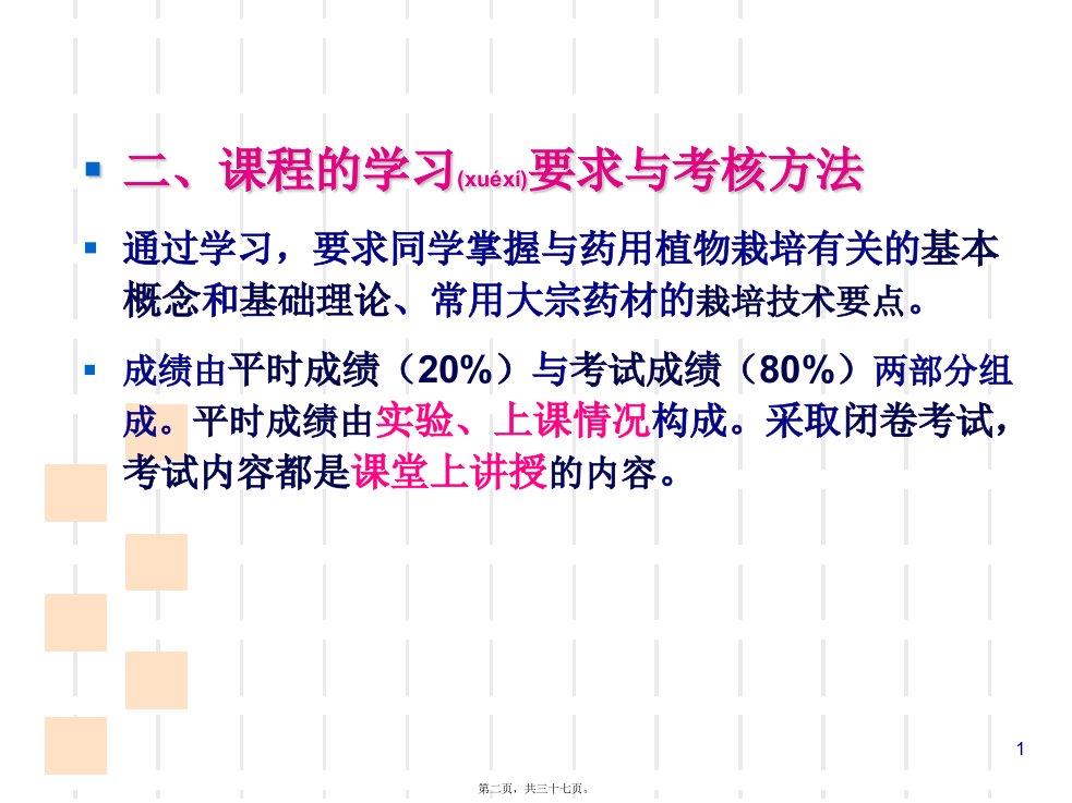 医学专题第01章药用植物栽培学绪论