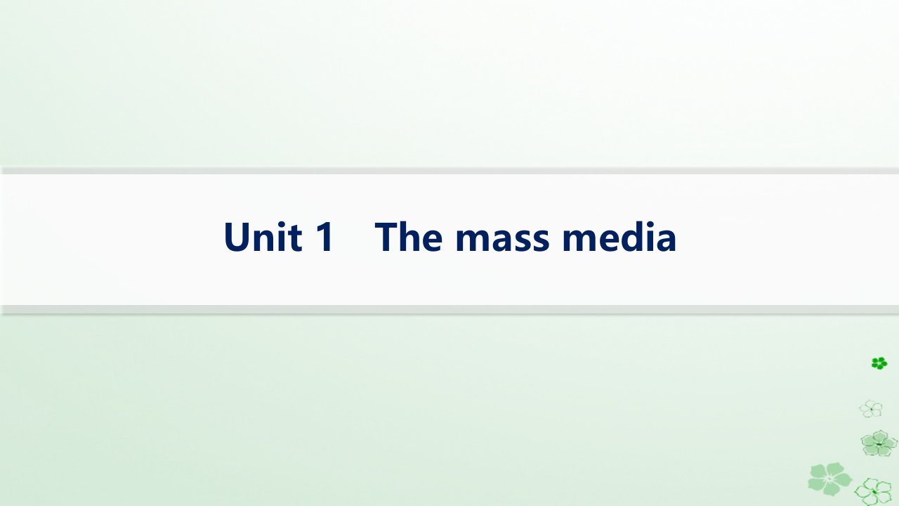 适用于新高考新教材备战2025届高考英语一轮总复习Unit1Themassmedia课件牛津译林版选择性必修第二册