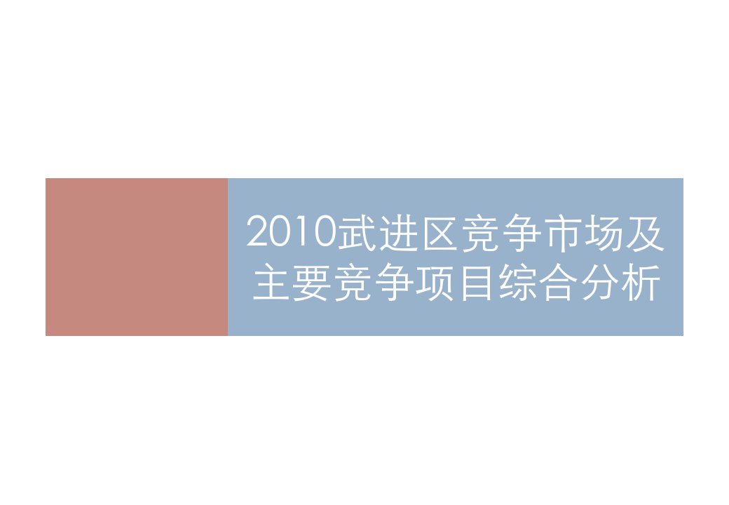 2010常州武进竞争市场分析