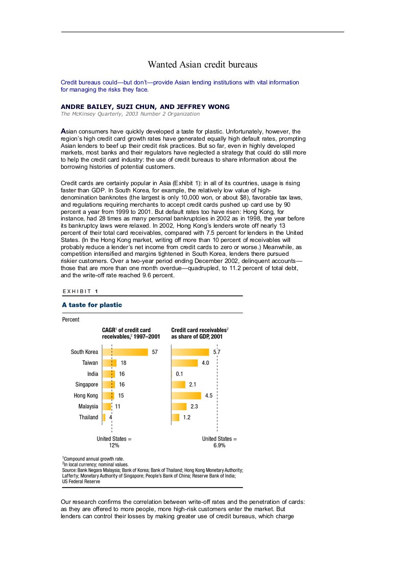 【管理精品】WANTEDASIANCREDITBUREAUS