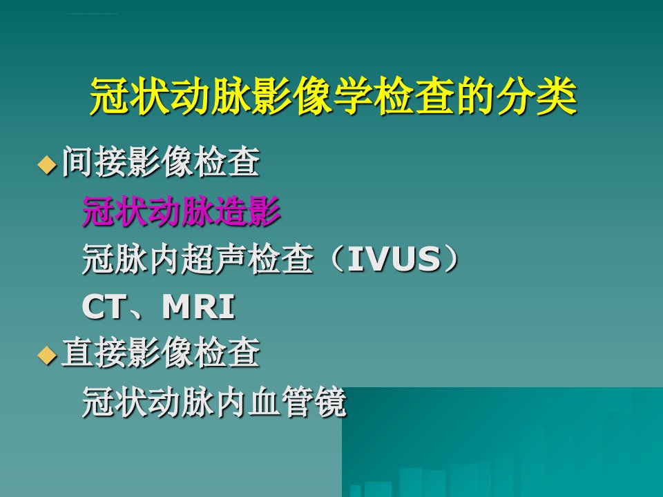 冠状动脉的影像学检查ppt课件