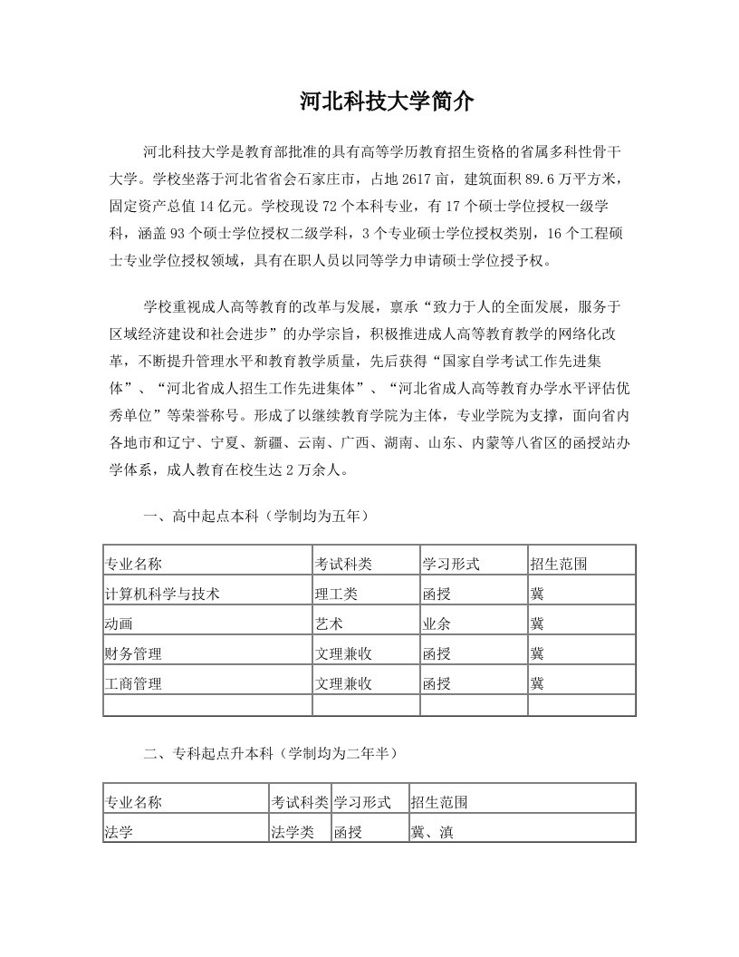 河北科技大学简介