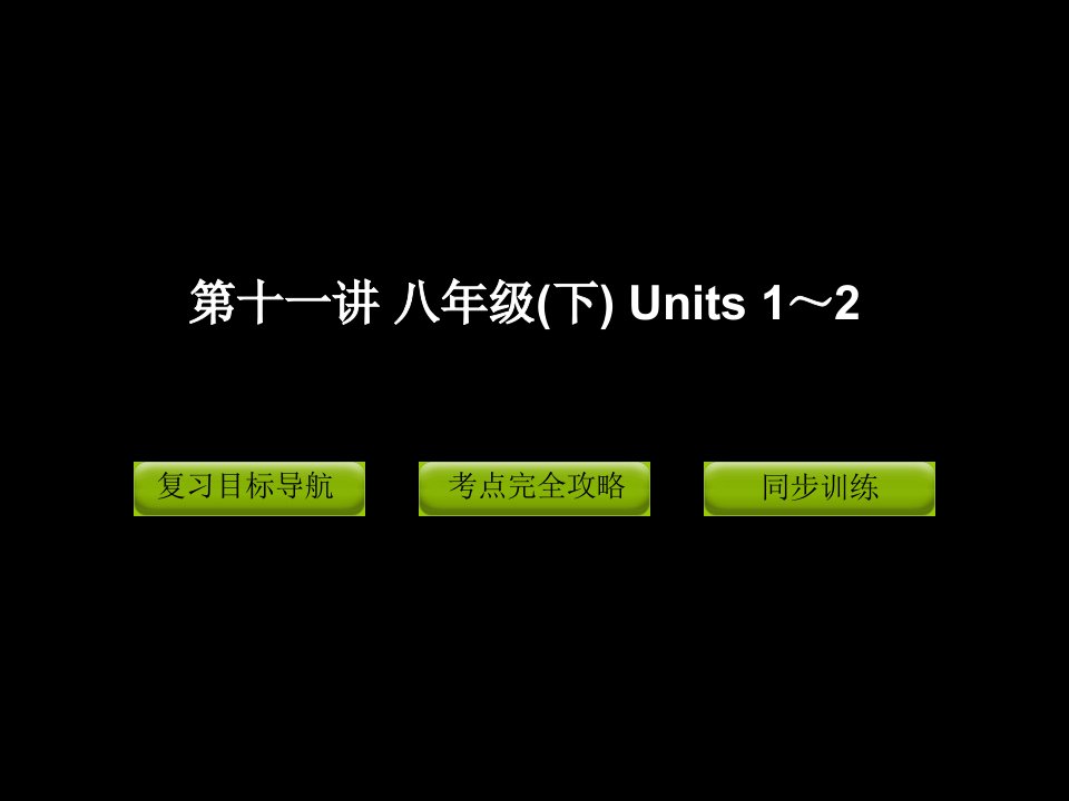 人教版初中英语中考复习八年级下册(1-2)ppt