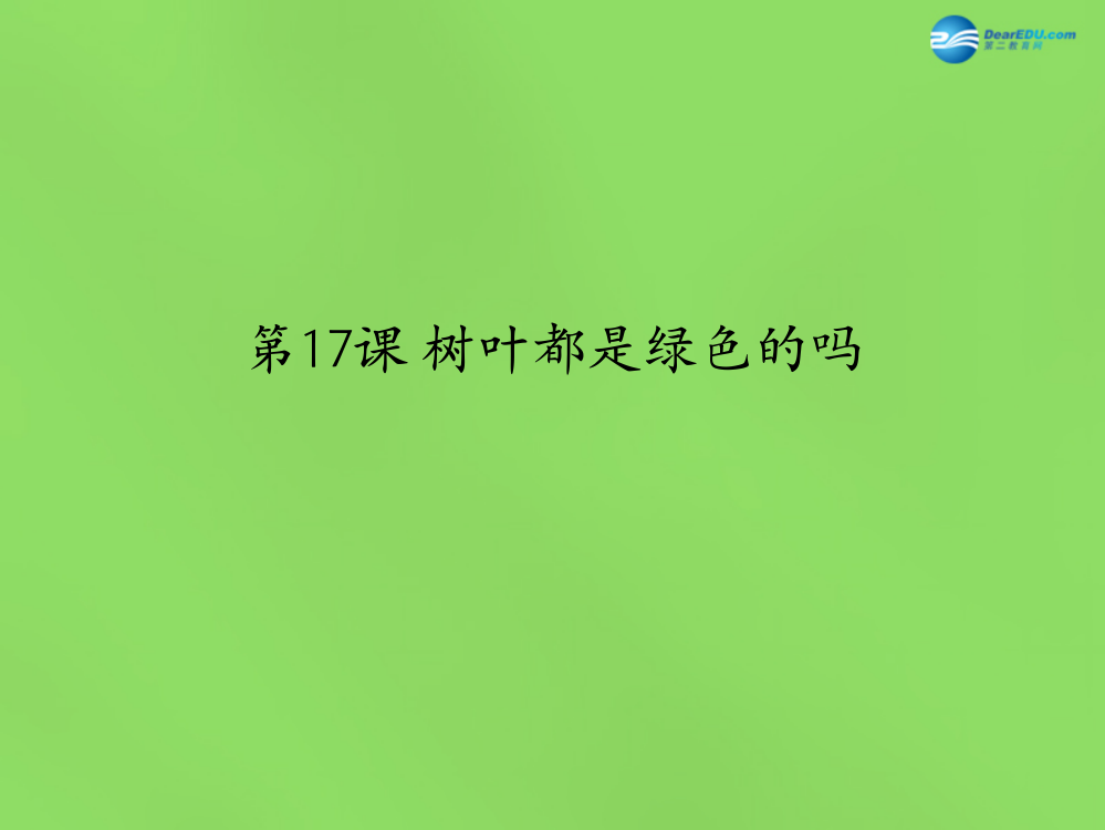 一年级语文下册《树叶都是绿色的吗》课件4