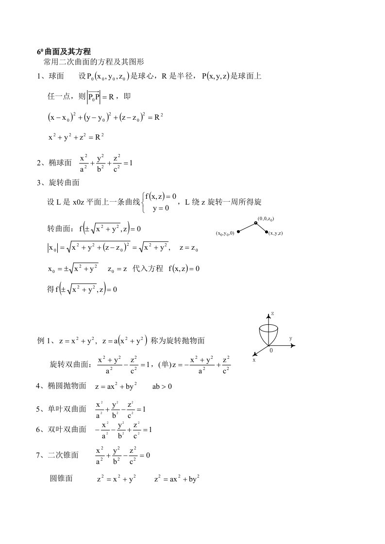 高等数学多元函数微分学