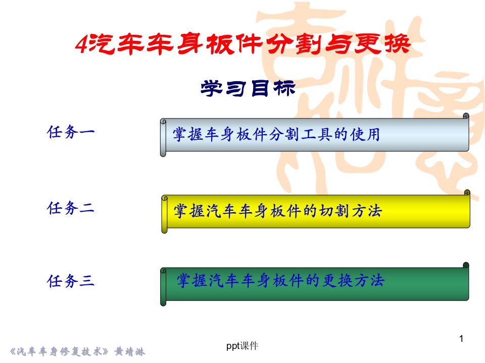 汽车车身板件分割与更换