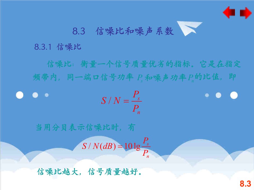 建筑工程管理-信噪比和噪声系数山东大学信息科学与工程学院