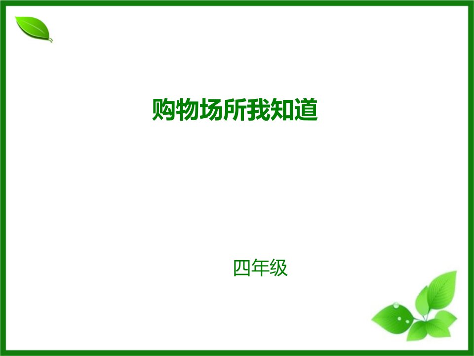 鲁教版小学品德与社会四年级上册购物场所我知道课件