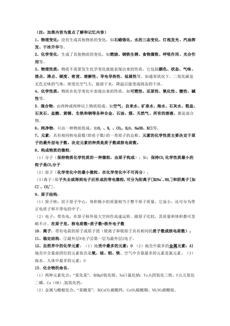 化学基本概念与原理部分