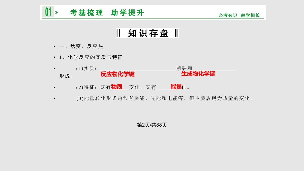 高三化学一轮创新设计化学反应与能量电化学基础化学反应的热效应张