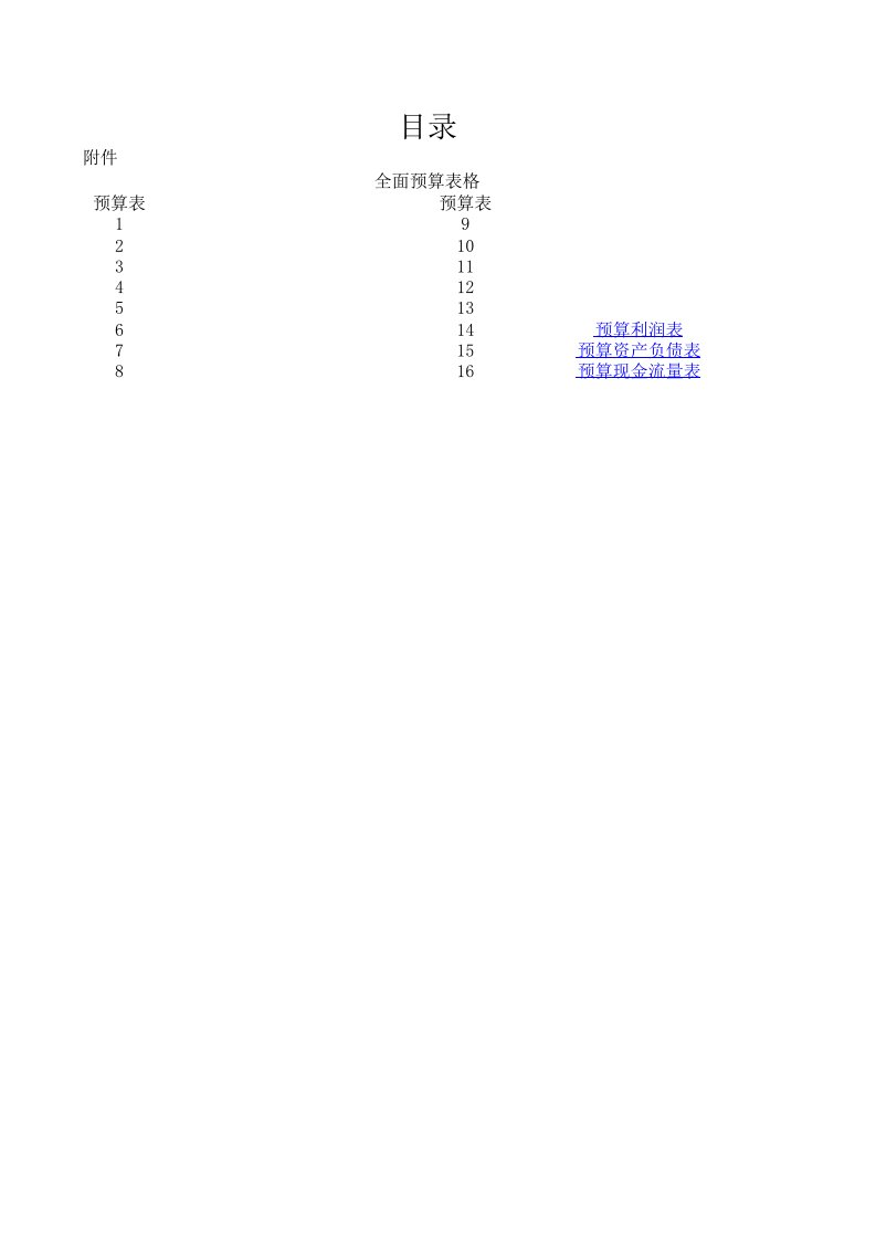 全面预算管理模板