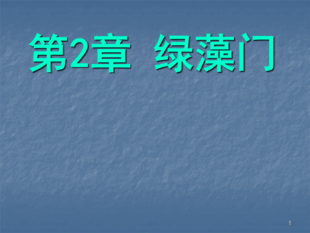 绿藻门的形态分布和经济价值ppt课件