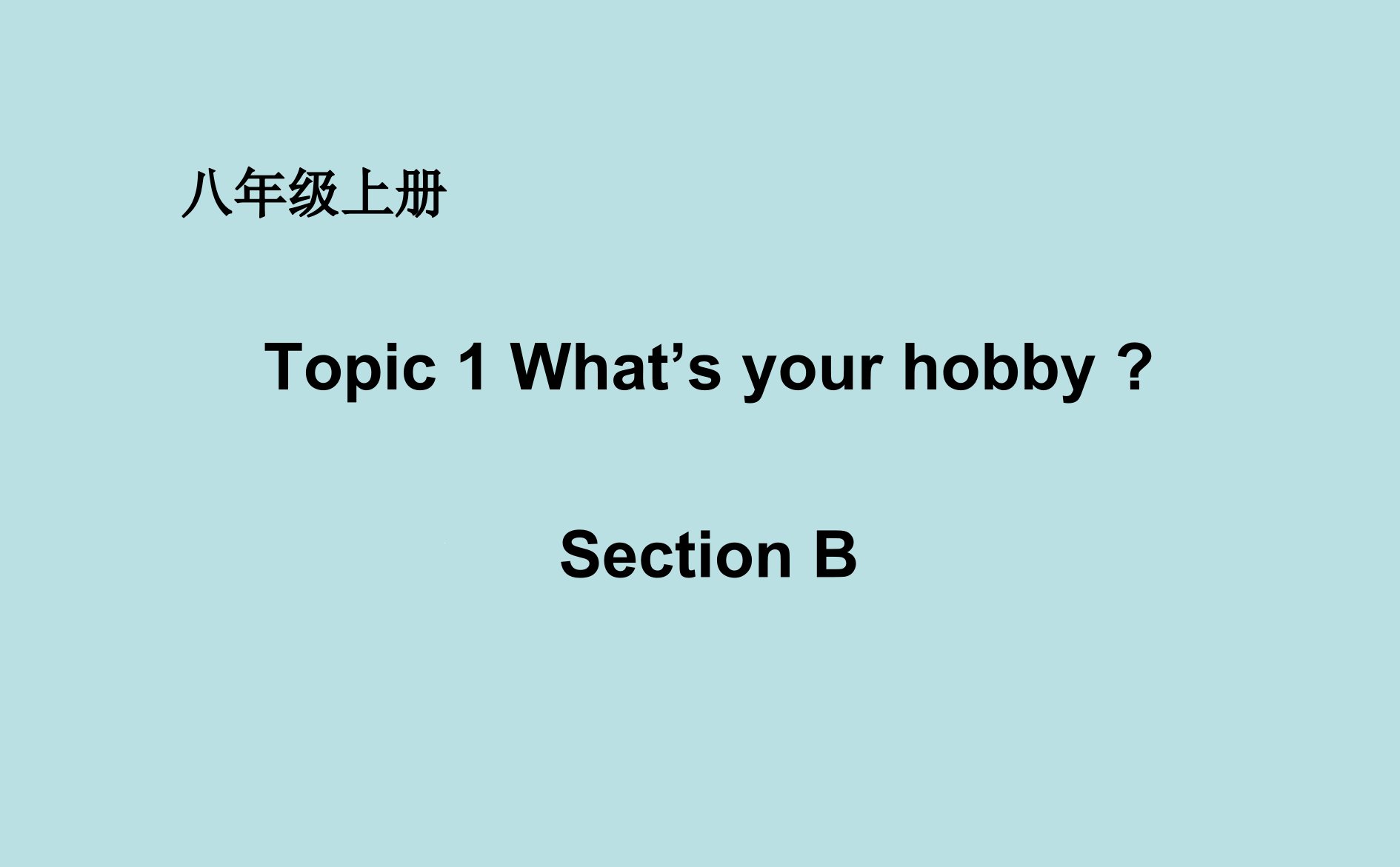 仁爱版八年级上册英语unit3topic1what’syourhobbysectionbppt课件