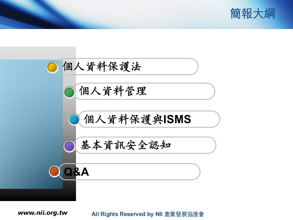 个人保护与ISMS资讯安全管理