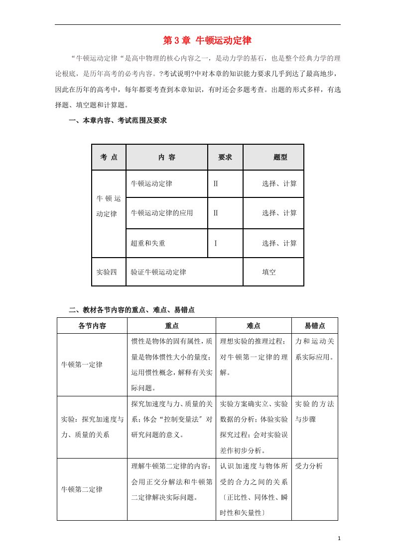 2022年高三物理一轮总复习专题3.1牛顿第一定律牛顿第三定律（含解析）