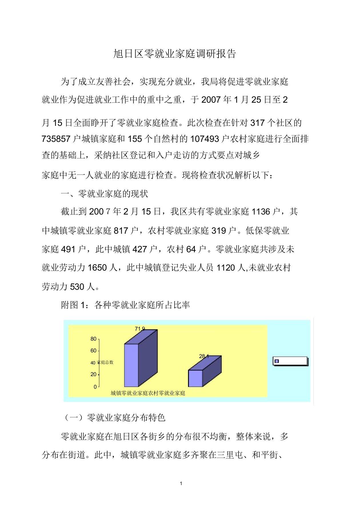 朝阳区零就业家庭调研报告