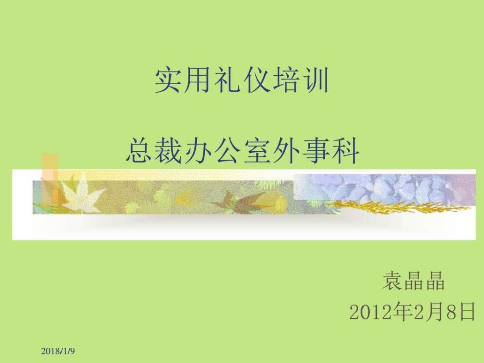 实用礼仪培训讲义.ppt