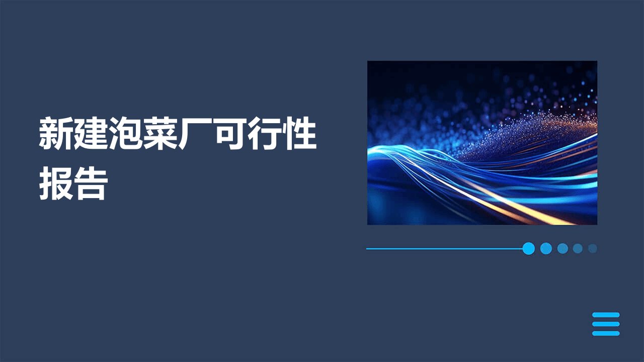 新建泡菜厂可行性报告