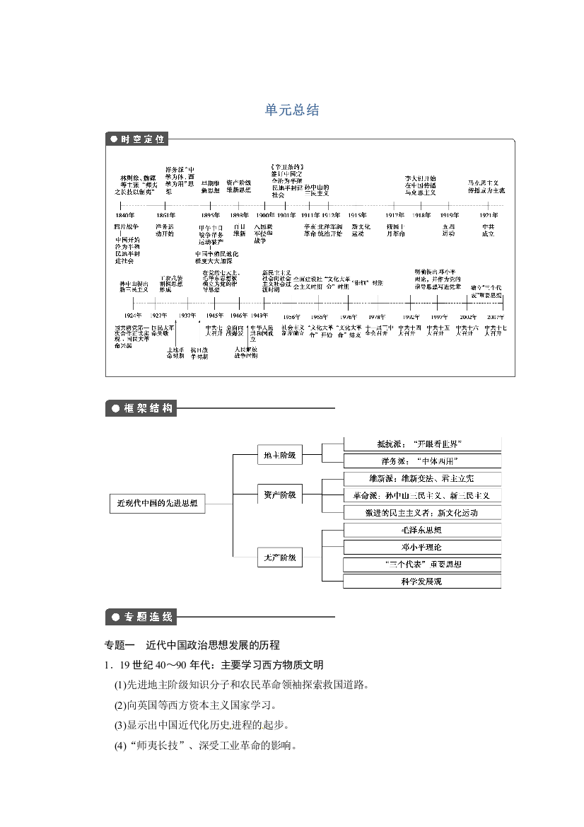 岳麓版高三历史一轮教案