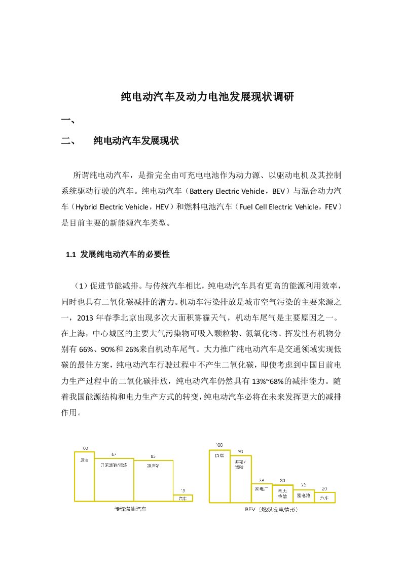 纯电动汽车及动力电池技术发展现状