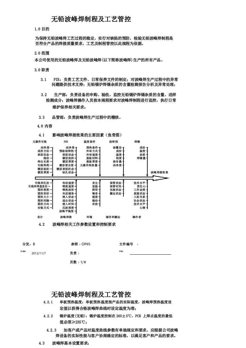 无铅波峰焊制程及工艺管控