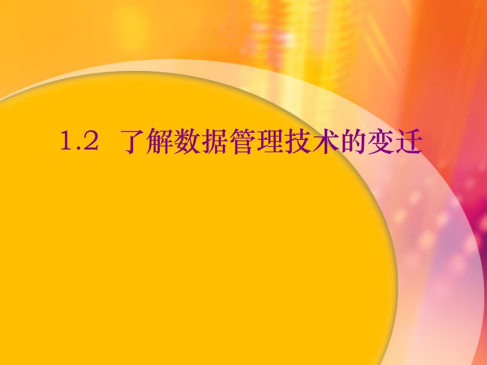 12了解数据管理技术的变迁讲稿