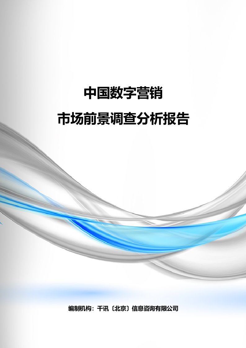 中国数字营销市场前景调查分析报告