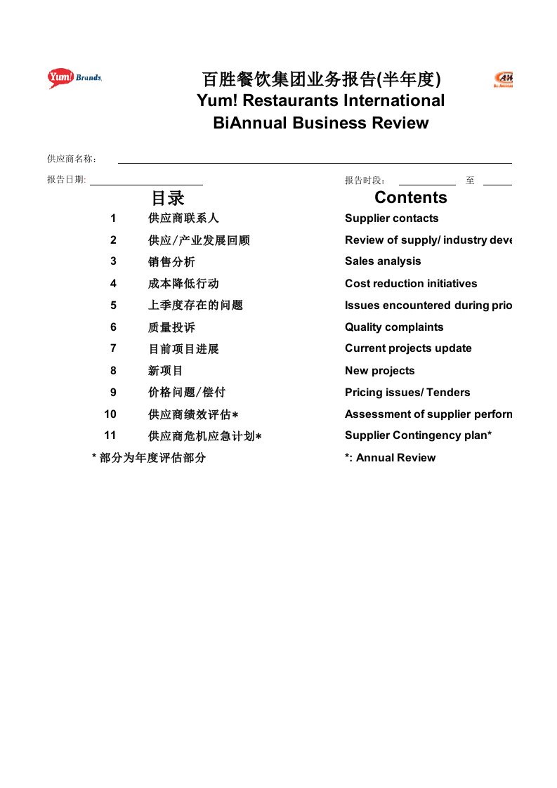 (参考)肯德基kfc供应商分类管理1