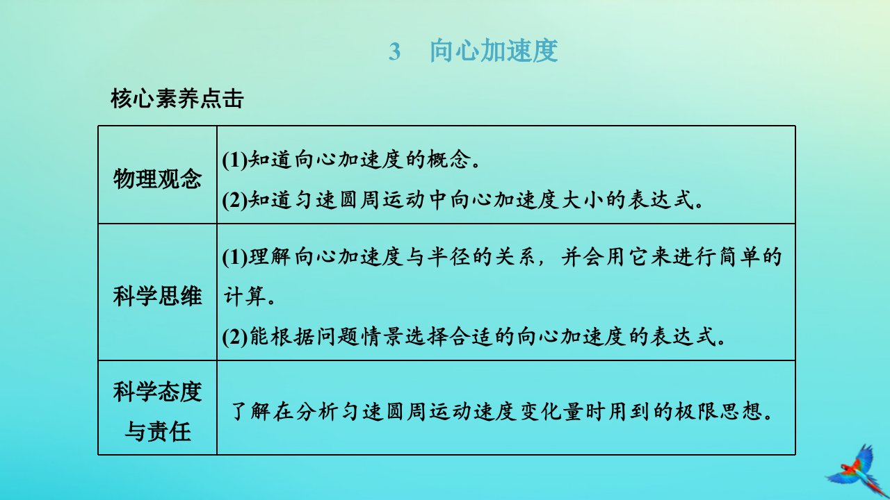 2023新教材高中物理第六章圆周运动3.向心加速度课件新人教版必修第二册