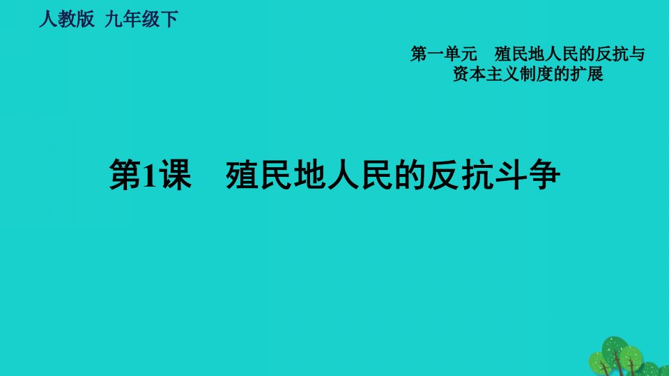 福建专版2022九年级历史下册第一单元殖民地人民的反抗与资本主义制度的扩展第1课殖民地人民的反抗斗争习题课件新人教版