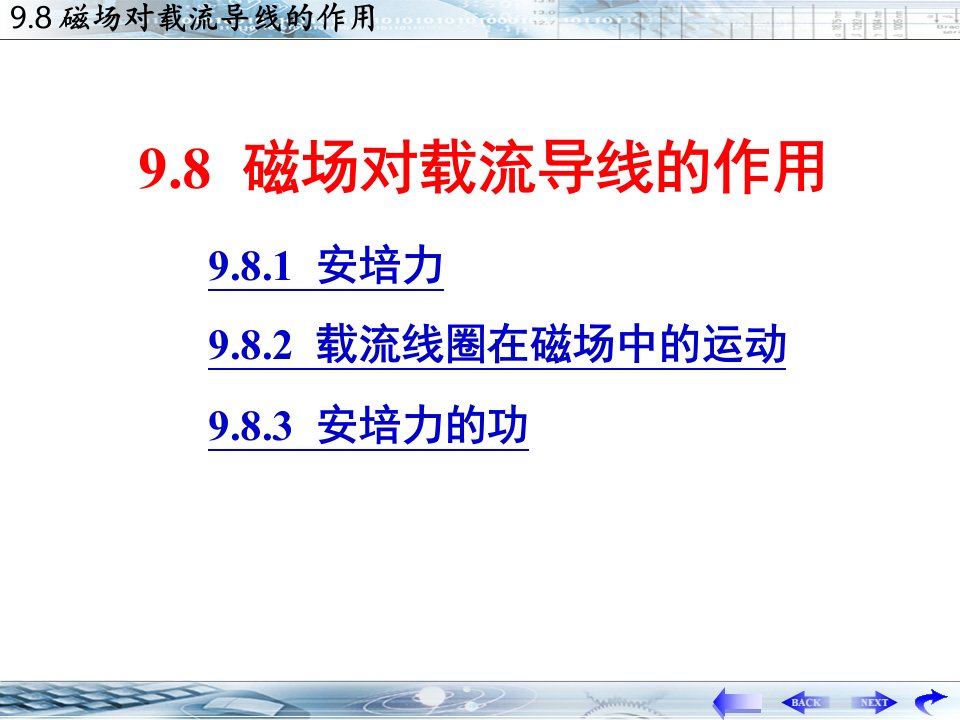 9-8磁场对载流导线的作用