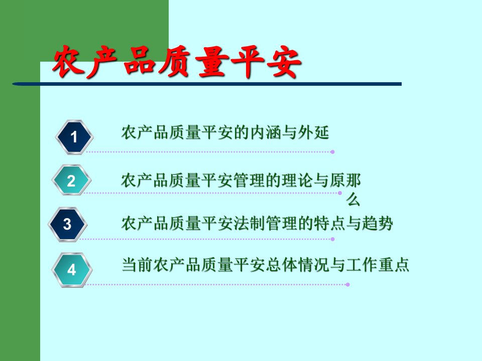 农产品质量安全与农业品牌化建设