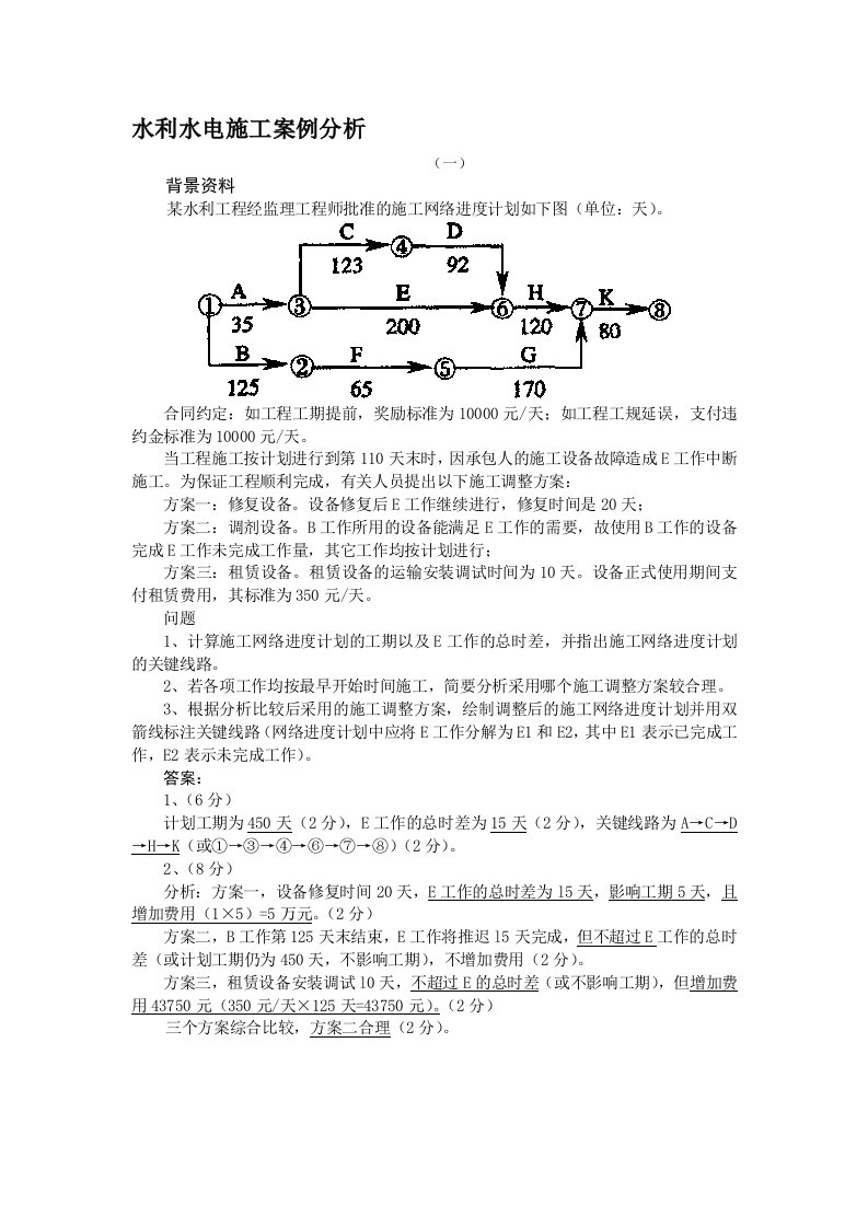 水利水电施工案例分析1