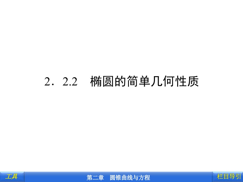 (实用)习题课椭圆的简单几何性质-课件PPT（精）