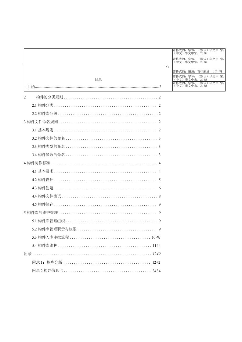 建筑公司BIM构件制作标准