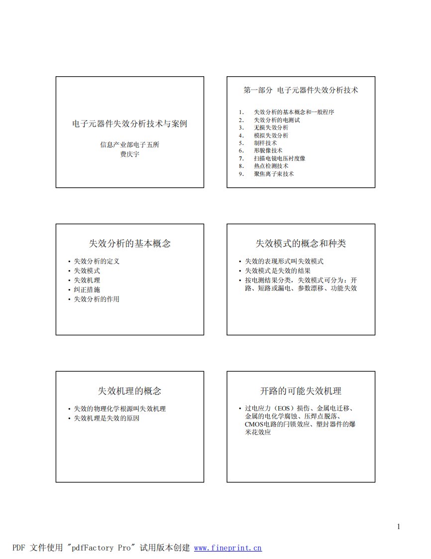 电子元器件失效分析技术与案例