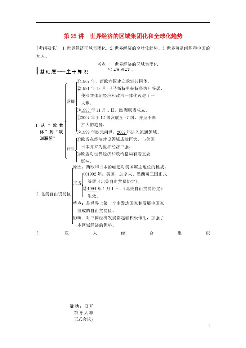 高考历史大一轮精讲