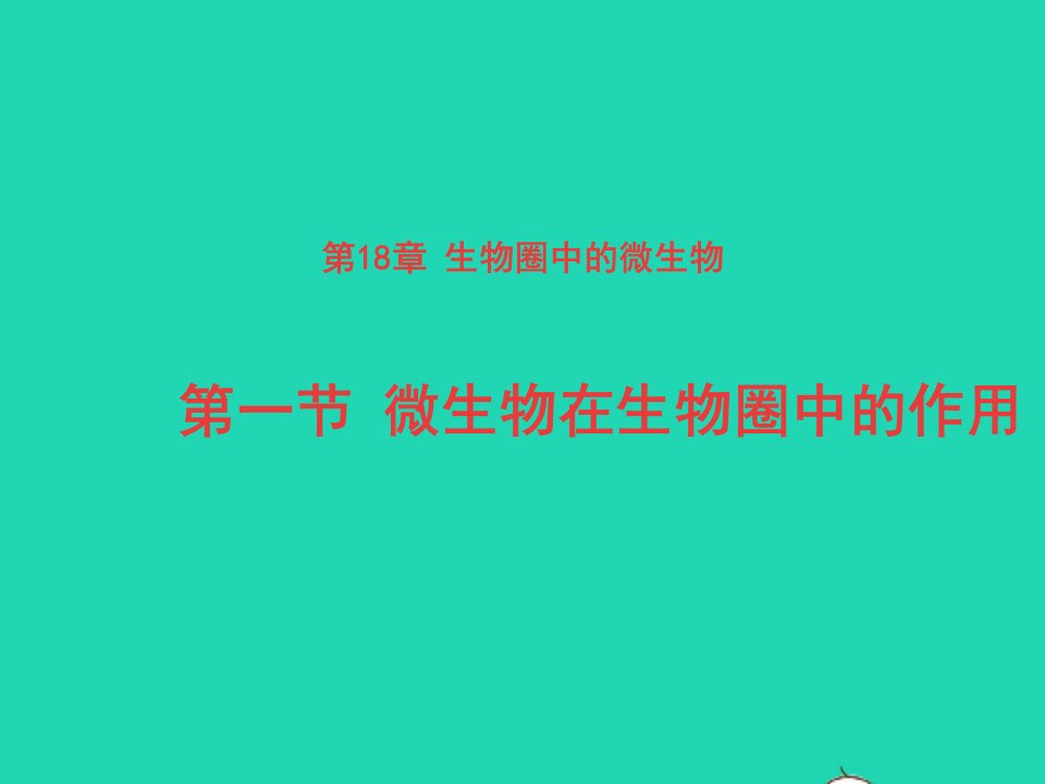 2022八年级生物上册第五单元生物圈中的动物和微生物第18章生物圈中的微生物第1节微生物在生物圈中的作用教学课件新版北师大版