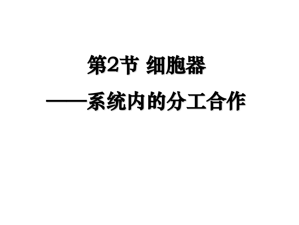 生物：32《细胞器——系统内的分工合作》课件(新人教