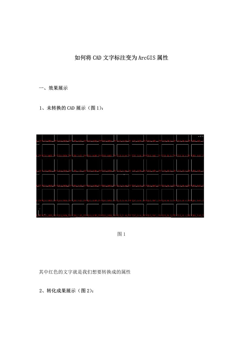 将CAD文字标注变为ArcGIS属性